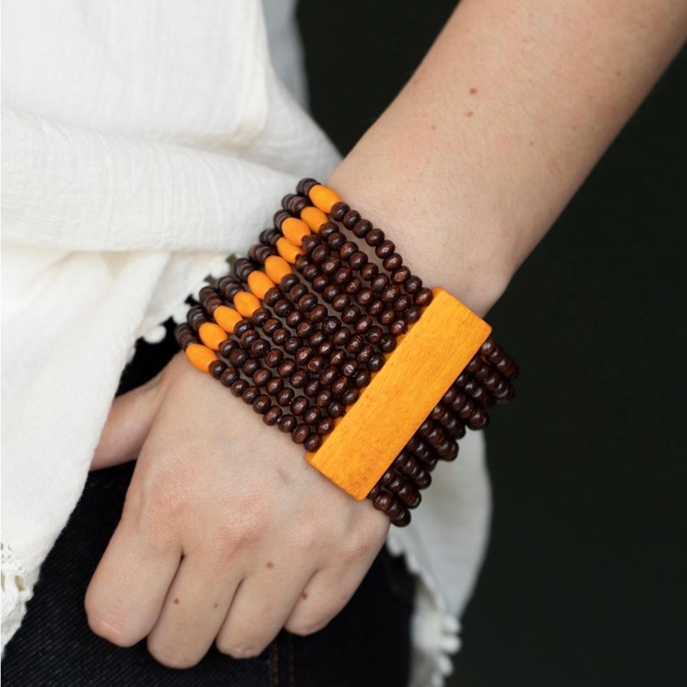 Tropical Trendsetter - Orange Bracelet